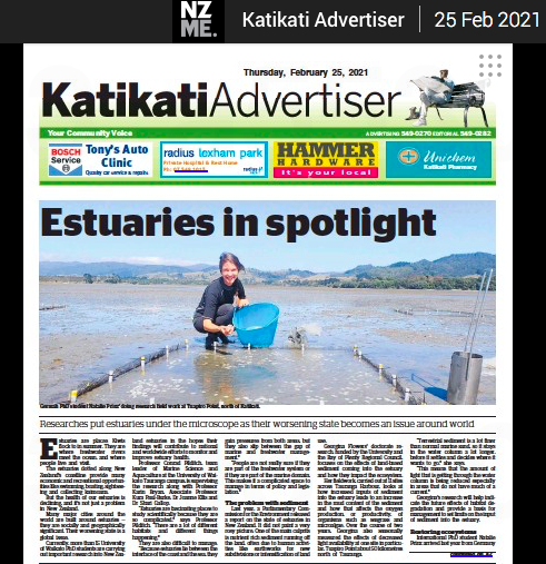 Made it to the front page of the Katikati Advertiser!
katikatiadvertiser.communitynews.co.nz/katikati-adver…
#EstuaryLove #scicomm #Coastal #EcosystemRestoration

Main content also available from @waikato's website (waikato.ac.nz/news-opinion/m…)