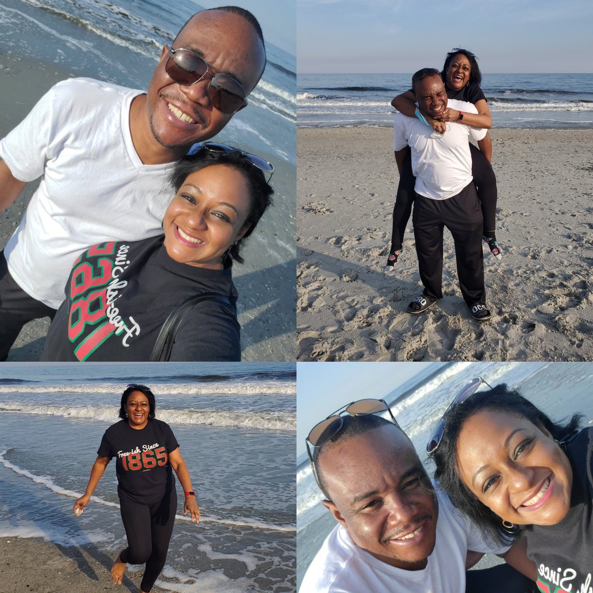 FaithPlusWorks's tweet photo. Vacation and #22YearsOfMarriage ๐ looks GREAT on us!! ๐ฏ#MyrtleBeach ๐ #AnniversaryVacation #BlackLove ๐ค #TeamHawkins ๐ #22YearsInTheGame ๐ https://t.co/ecAQUrW1SV
