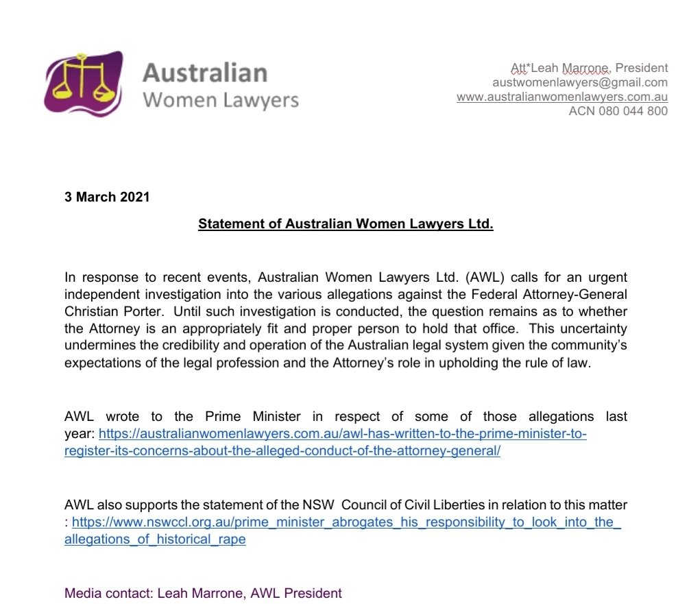 Australian Women Lawyers Ltd tweet media