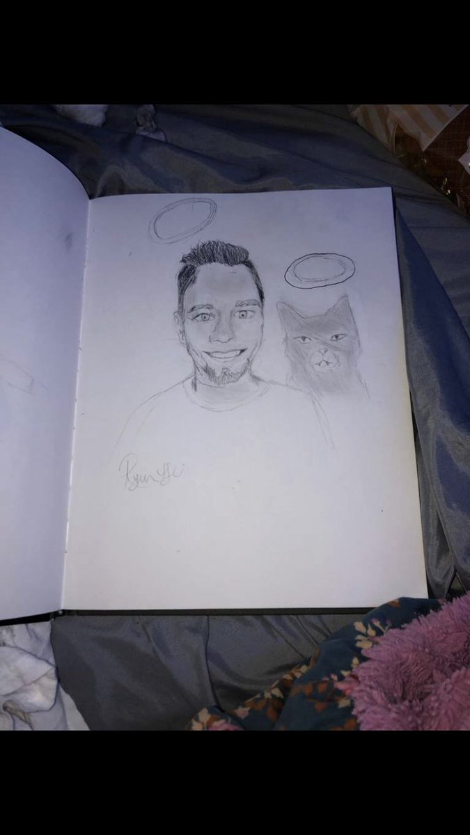Ryan21422263's tweet photo. I decided to draw a man who impacted my childhood deeply rip steve cash you will be missed #talkingkitty #stevecash @Cash83Steve https://t.co/4pQ67NRBpn