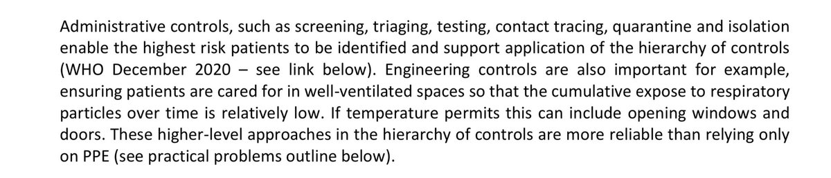 Another paragraph designed to gaslight. Yes, of course you will need all the other levels of airborne mitigation, but then why the failure at the last level? Respirators? Only reason would be the false economy of thinking you can save some money, or hubris.