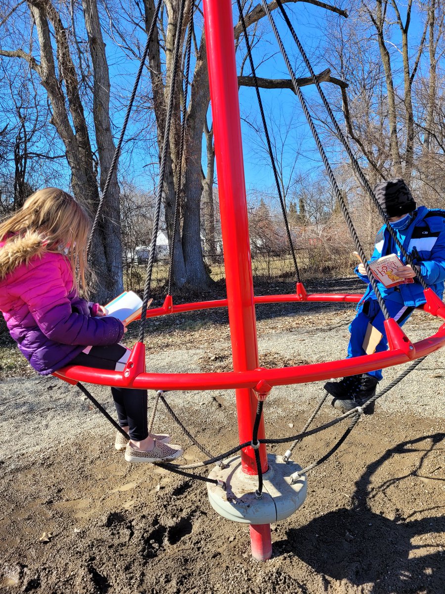 brittmbeaupre's tweet photo. You could read here. You could read there. You can really read...anywhere! Today's DEAR reading took place in the sunshine and on the playground! #CSD_AllMeansAll #botsford #bobcats #marchisreadingmonth https://t.co/jGGkdn238W