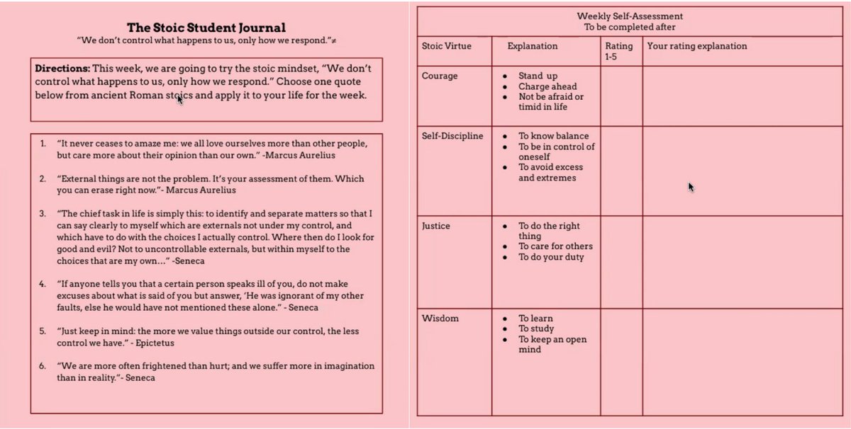 mayfieldjs's tweet image. Moment in Remote. Assignment: 7th grade history students consider and apply Stoicism in their lives as they reflect on how people coped with difficult times in history.