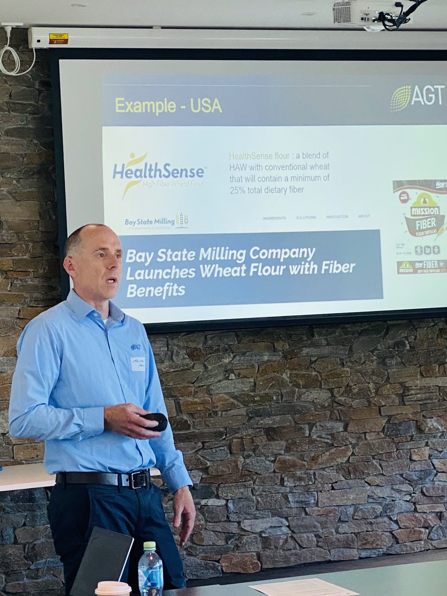 FarmTradeAU's tweet photo. Look out! The future is looking healthier. There’ll be no need to add fibre to your cereal with AGT’s new high fibre wheat variety. It’ll already have all the fibre you need. 

Nice work ⁦⁦@TristanCoram⁩ and ⁦⁦⁦@agtbreeding⁩ !

#ftaagribusinessforum https://t.co/FDTAqb2e23