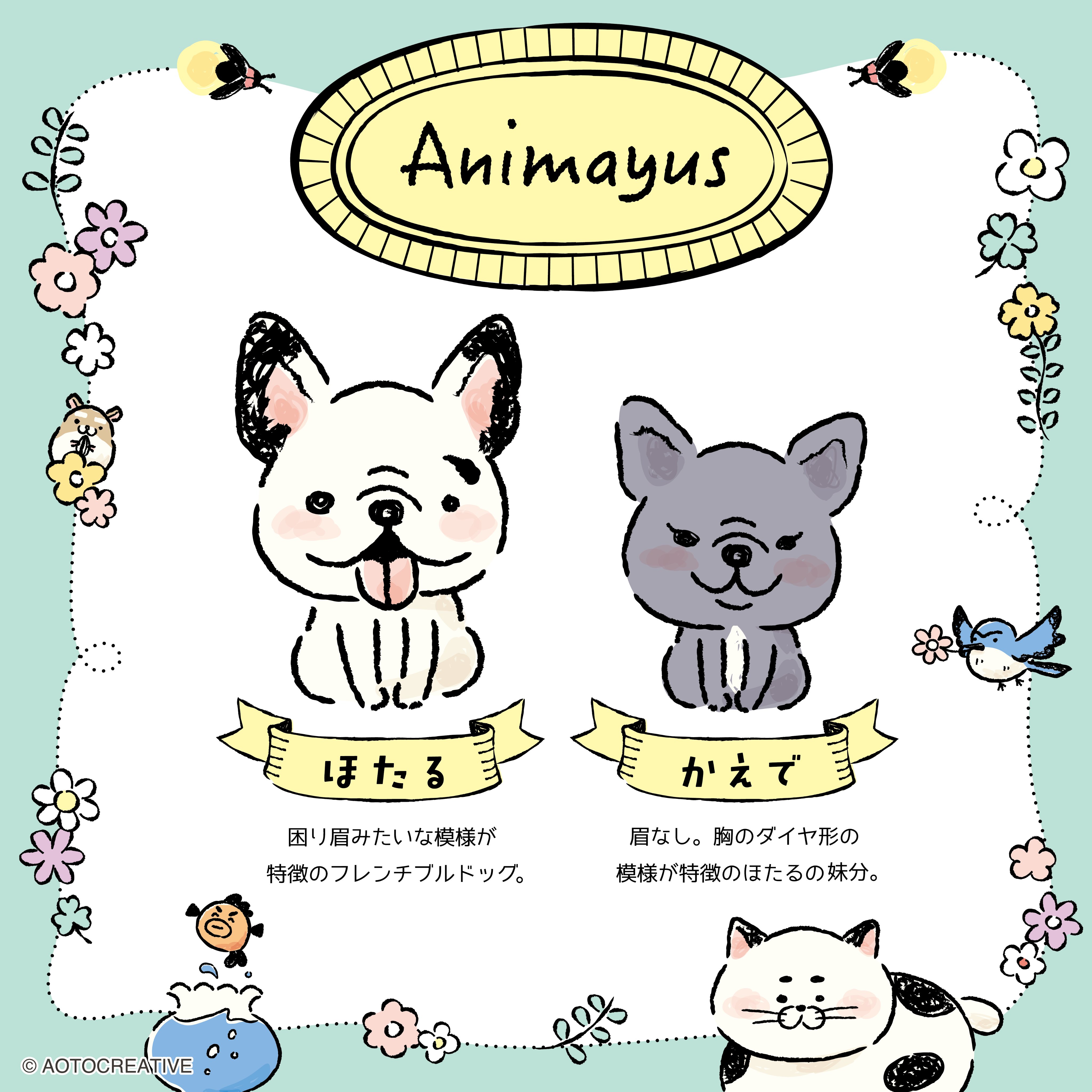 アオトクリエイティブ ２回目の投稿は アニマユズ シリーズ 自己紹介も読んでみてね アニマユズ フレンチブルドッグ フレブル キャラクター キャラクターデザイン ギャグ 笑える キャラクターイラスト デザイン会社 キャラクター好きと