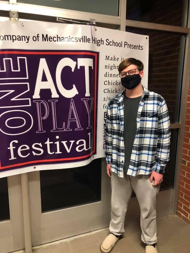 BEHIND THE SCENES. Sam Matthews is the guy behind the scenes in creating and editing the virtual plays this year for the MTS Players. #awesomeMHSMustangs