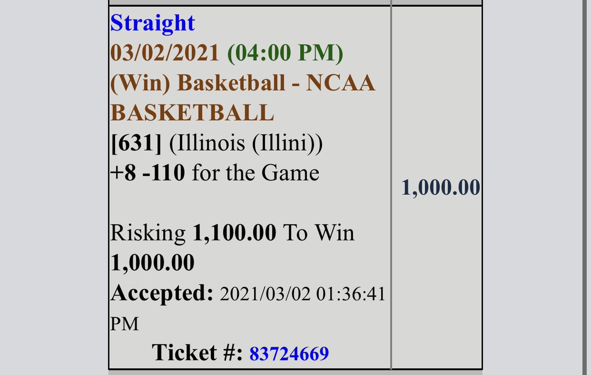 CASHHH 🤑🤑🤑

VIP 🏀 PLAY
Illinois +8 ✅ +$1000

BLOWOUT 🔥🔥🔥