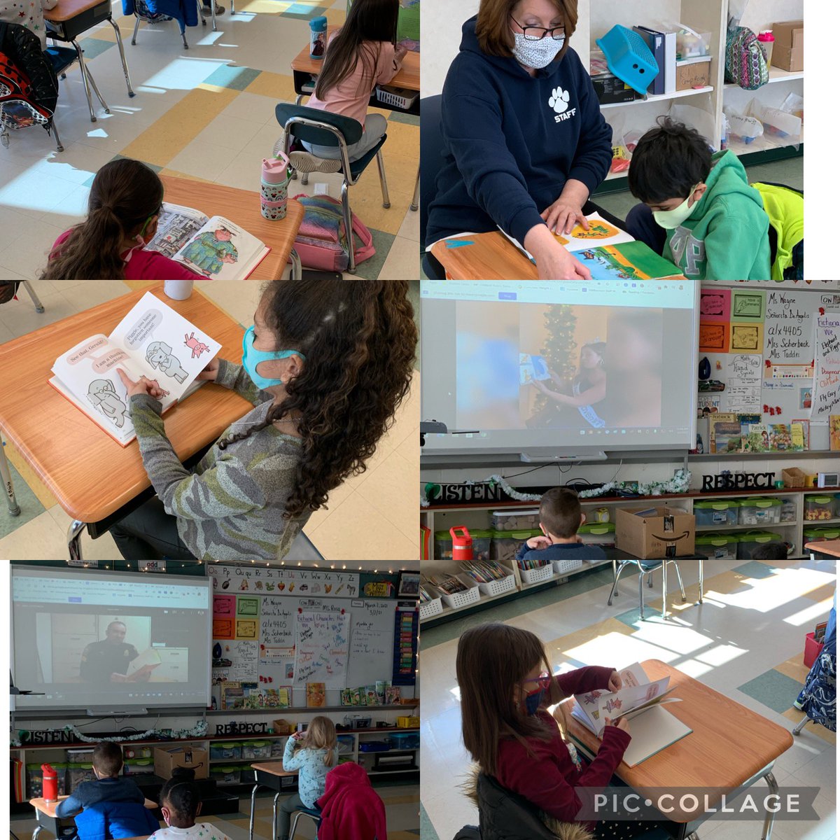 Today we enjoyed our virtual guest readers and had a day full of reading! #ReadAcrossAmericaDay #ReadAcrossMathewson #FirstGradeIsFUNtastic