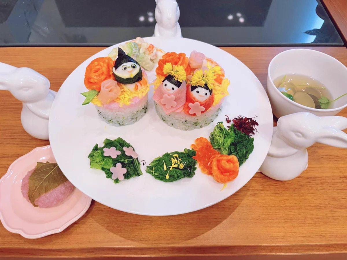 奥様力作！ひな祭りでのちらし寿司がかわいすぎる