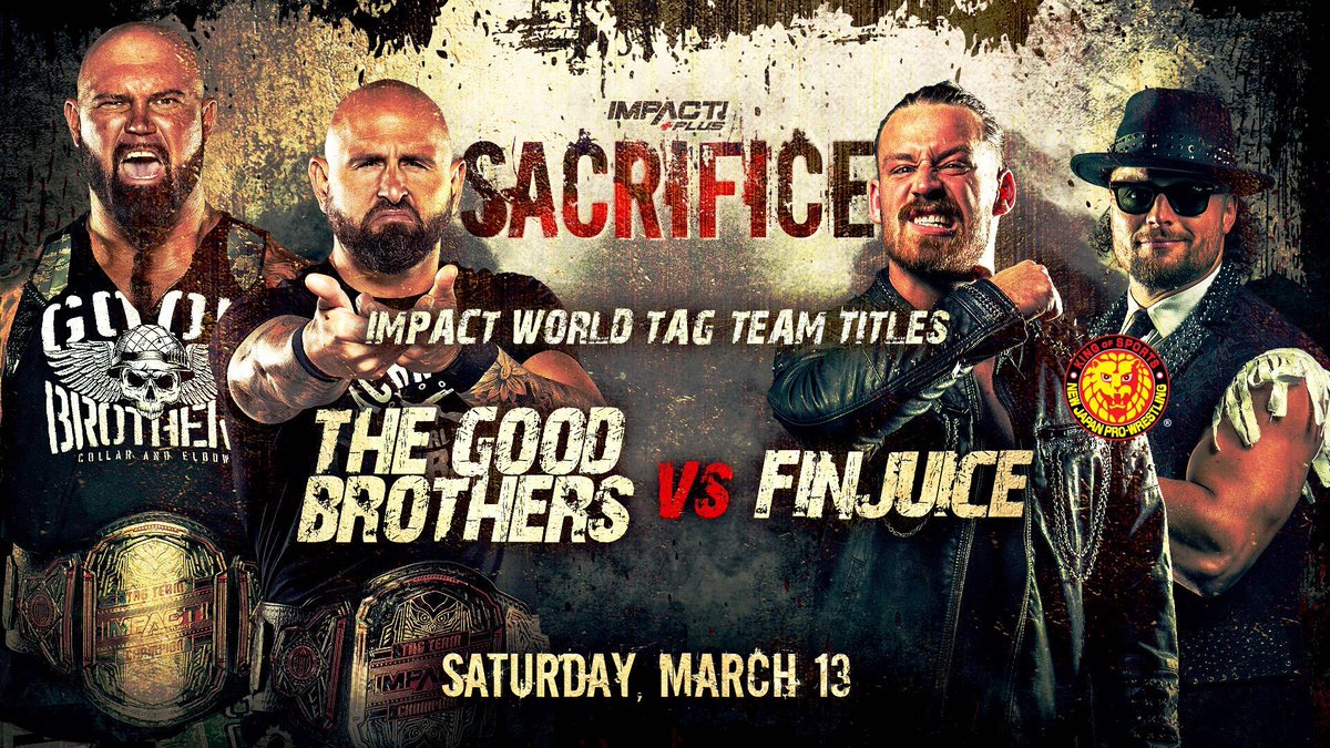 Tag Team Title Match Announced “Sacrifice”, Updated Card