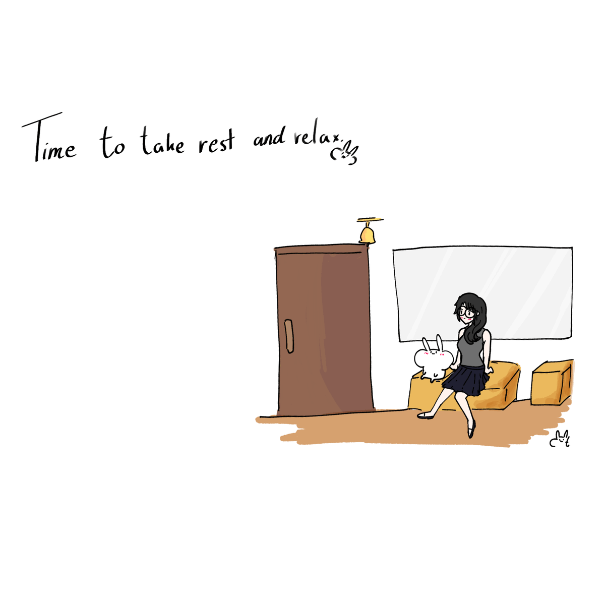 ToomWad's tweet photo. Time to take rest  and relax.
#draw #drawing #rest #cafe #うさぎ #カフェ #วาดรูป #วาด https://t.co/1jD7ZEm1iS
