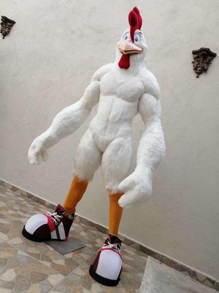 Psychologist: The hunky sexy anthropomorphic chicken isn't real, he can't  hurt you The Sexy Anthropomorphic Chicken: (Suit seen on Facebook  marketplace by a friend)