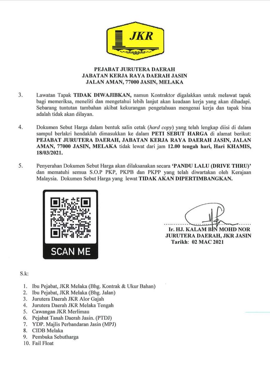 Jkr Daerah Jasin Melaka On Twitter Notis Sebutharga Jkr Jasin Jkrm Jn B 01 2021 G1 B28 Jkrm Jn B 02 2021 G1 B28 Jkrm Jn B 03 2021 G1 B28 Jkrm Jn B 04 2021 G2 B28 Jkrm Jn B 05 2021 G2 B28 Adalah Seperti