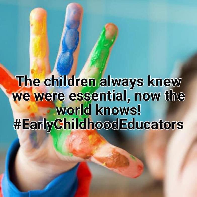 Please can you like and retweet if you support #EarlyChildhoodEducators This has been my career for the past 21 years and we get very little recognition in the public eye.