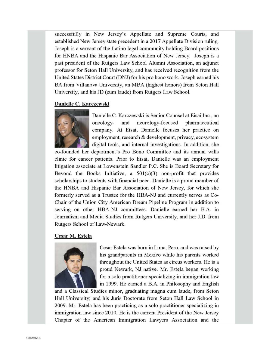 hbanewjersey's tweet photo. The Hispanic Bar Association of New Jersey congratulates the New Jersey recipients of the Hispanic National Bar Association’s 2021 Top Lawyers Under 40 Award. Read the attached press release to learn more about the recipients’ amazing accomplishments! #hbanj #40Under40 #hnba https://t.co/5kfAHM0ber