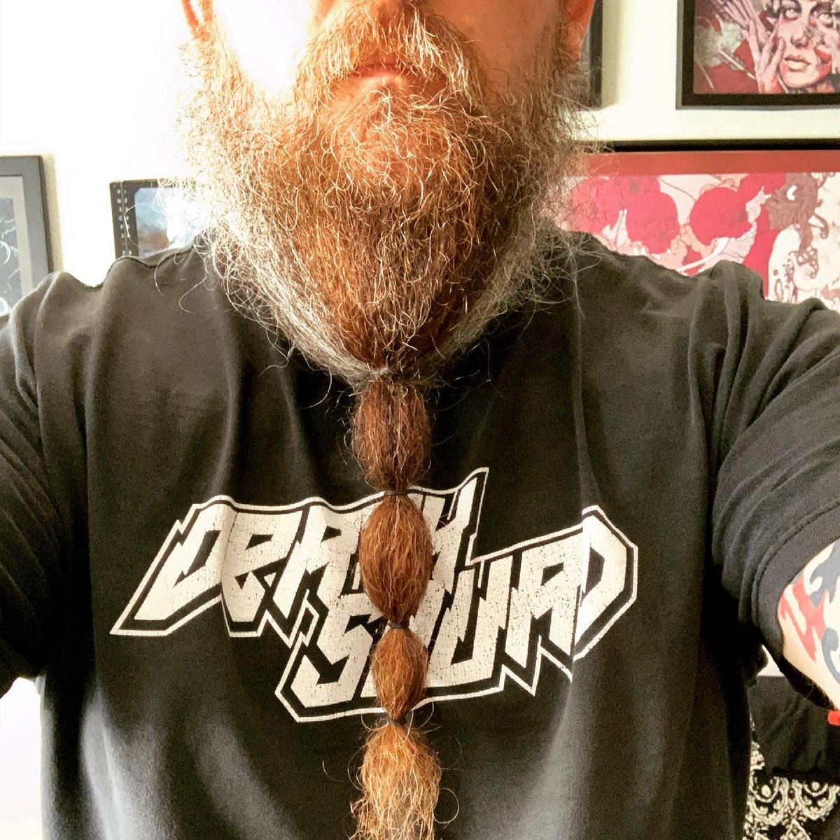 burn2akrisp's tweet photo. The white hair of a #SpaceWizard is slowly taking over. #OldManCore #KneeBraceMosh https://t.co/zxBV0rIaWg