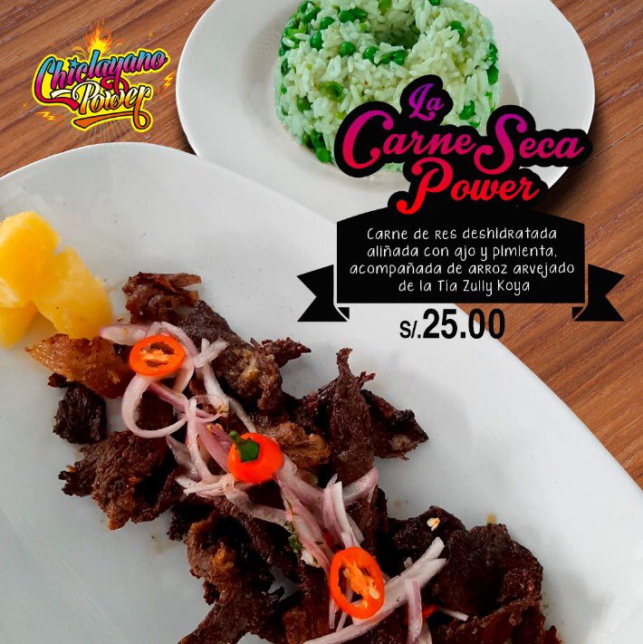 ChiclayanoP's tweet photo. Una locura de deliciosidad!! No dejen de probarla 
#carneseca
#carnesecapower
#comidachiclayana
#comidaxhiclayanaenlima https://t.co/sDdo5iuN75