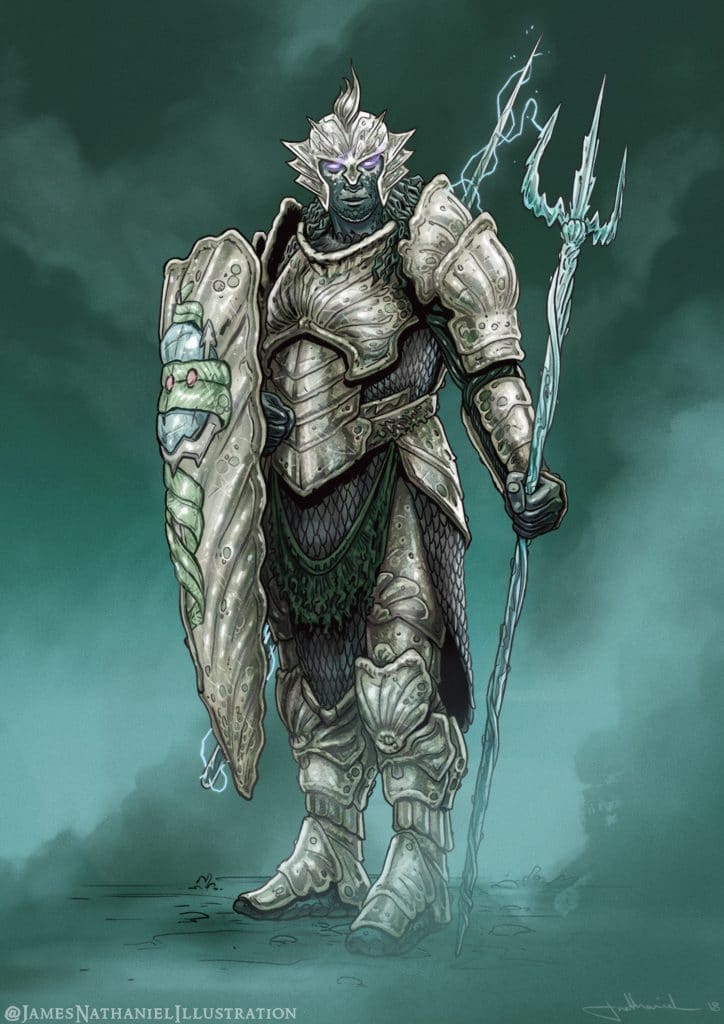 HlyDiver's tweet image. "I am the Holy Diver! I've not been down too long in the midnight sea! Stop telling me that!"

🐟 Triton War Cleric
🐟 Follows the Sovereign Host Pantheon, specifically Dol Dorn
🐟 Yes, he knows the song.
🐟 Yes, there will be JoJo references