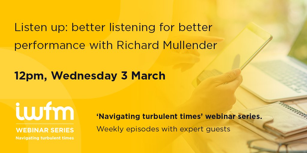 Don't miss today's special one-off episode of ‘Navigating turbulent times’ when we are joined by ex-hostage negotiator, Richard Mullender for 'Listen up: better listening for better performance' Register here: ow.ly/YP9d50DKUrr