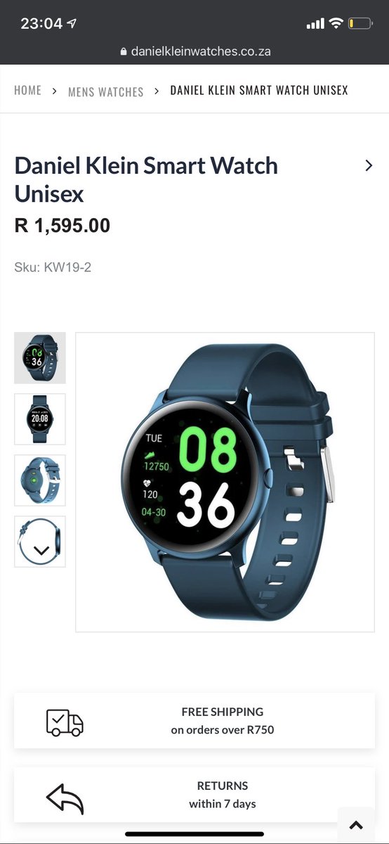 Moellalow's tweet image. Guess who's new smartwatch arrived  today ☺️. Small gift 🎁 from me to myself ❣️until I can afford to buy myself Apple Watch ⌚️ series 6 😄.
Daniel Klein smart watch #Dtime #unisex ⌚️