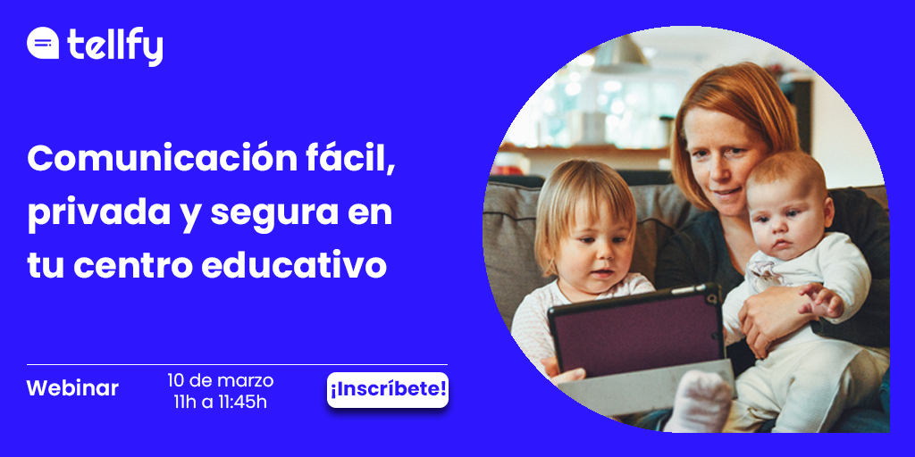 Apúntate a nuestro próximo #webinar y descubre los beneficios que puede aportar #Tellfy a tu #centroeducativo. Tellfy, una aplicación tan fácil de utilizar y con las garantías de #privacidad y #seguridad que requiere tu centro educativo.
Inscríbete: bit.ly/2Okuhw9