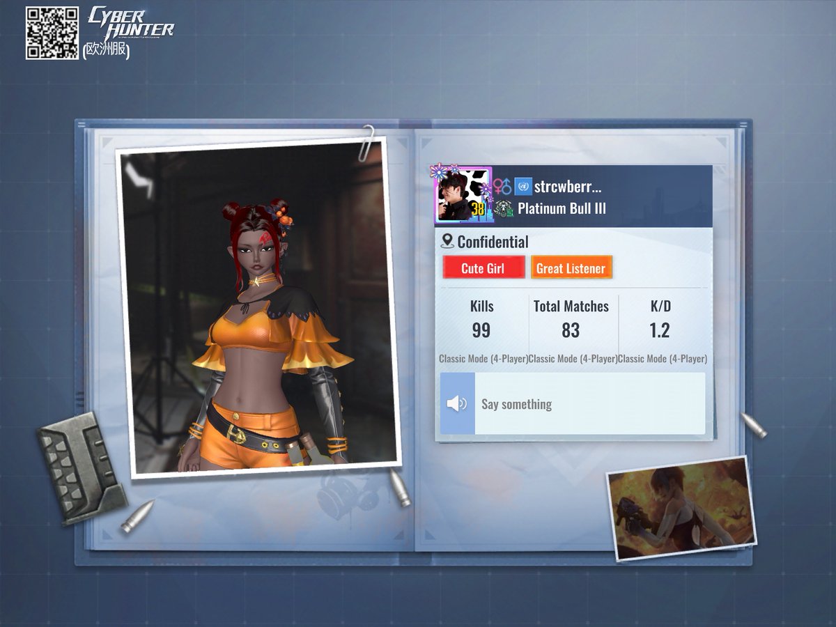 jazzystuart2's tweet photo. Cyber Hunter reporting for duty: Here are my stats. Let's be friends! https://t.co/aVA9hBvJOw