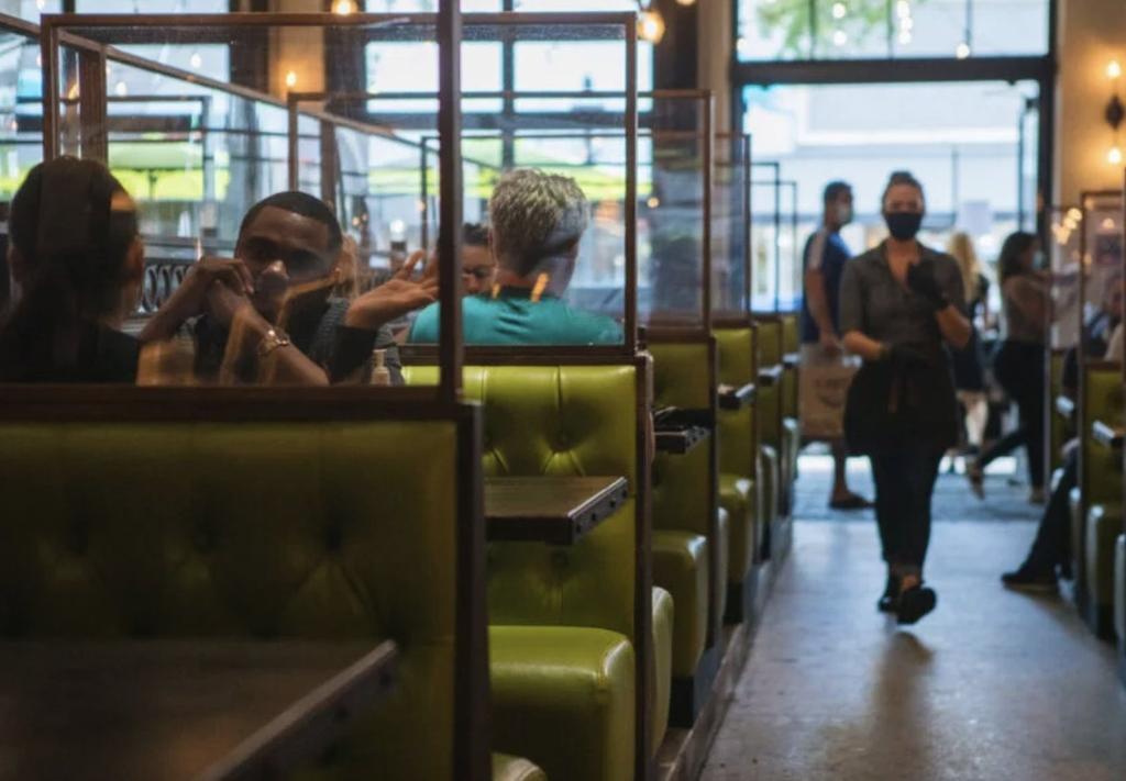 sunilkapoor8's tweet photo. Communal #tables and #banquettes are out. #Booths in.
Communal tables will likely not be incorporated into the design of future restaurants.
After #Covid #futureRestaurants https://t.co/sQN7pv05Tx