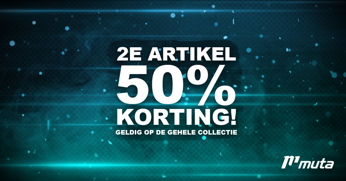 MutaTeamshop's tweet photo. 🥳 𝗪𝗘 𝗭𝗜𝗝𝗡 𝗪𝗘𝗘𝗥 𝗚𝗘𝗢𝗣𝗘𝗡𝗗! En om dat te vieren hebben we een mooie actie voor jullie in petto: 𝟱𝟬% 𝗸𝗼𝗿𝘁𝗶𝗻𝗴 op ieder tweede artikel!

ℹ️ De korting geldt op het goedkoopste artikel en deze wordt berekend over de adviesprijs.

#MutaSport #Teamshop https://t.co/yLqyc3DfLO