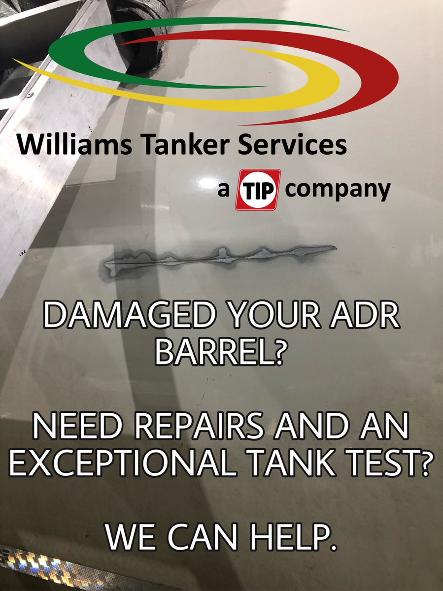 WilliamsTankers's tweet photo. With ADR tanker legislation being tighter than ever, repairing barrels needs an expert tanker partner.

With an 18-bay tanker specialist workshop, supported by an expert team there is no better place to bring your tankers.

Contact us on 0113 289 7990 or sales@williamsts.com https://t.co/3tYX1hazPO