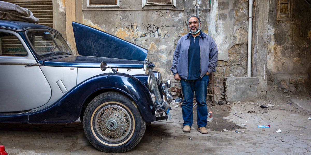 LeneNatashaLind's tweet photo. I met Karim in Al Waili Al Abaseya who said he has the only British Riley (probably 1934) in town, but no, I said, saw another one in #Abdeen #Cairo #carcollectors #vintage #history https://t.co/E28PsmPviX