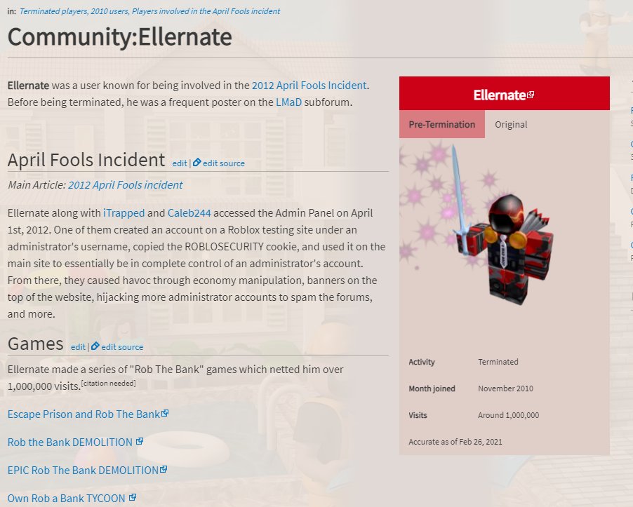 Old Roblox Facts On Twitter 2012 April Fools Incident On The 1st Of April 2012 The Roblox Website Was Hacked It Was Caused By Ellernate Https T Co Nmxaxntjkw Who Created An Account On Sitetest3 - roblox website 2012