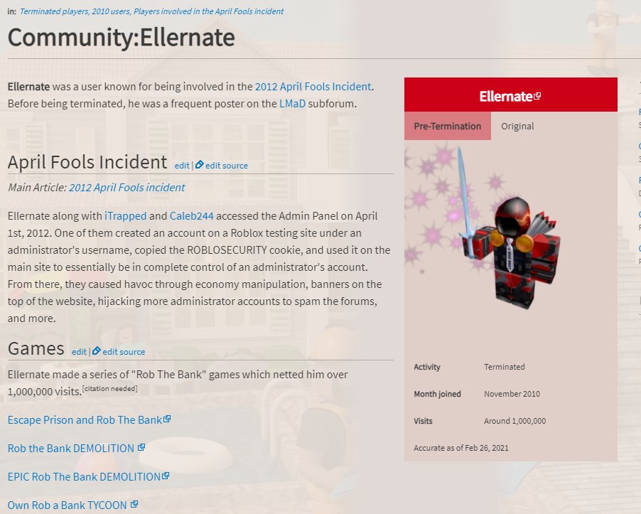 Old Roblox Facts On Twitter 2012 April Fools Incident On The 1st Of April 2012 The Roblox Website Was Hacked It Was Caused By Ellernate Https T Co Nmxaxntjkw Who Created An Account On Sitetest3 - april fools roblox hack