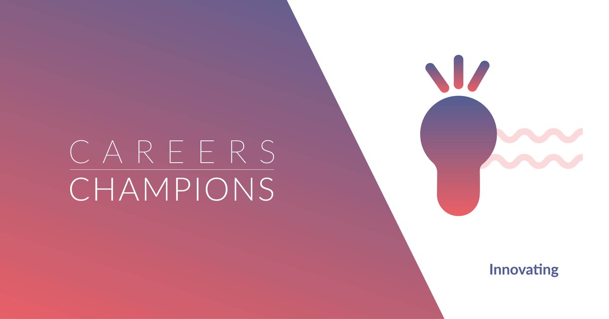 It’s day 3 of #CECCareersChampions! Today's theme is 'Innovating'.

Celebrating those people whose work has shown vision &amp; new or improved ways to transform careers education for young people.

Hear highlights chosen by <a href="/ChristineHodgs/">Christine Hodgson</a> &amp; <a href="/claudia_harris/">Claudia Harris</a>: …-champions.careersandenterprise.co.uk/innovating