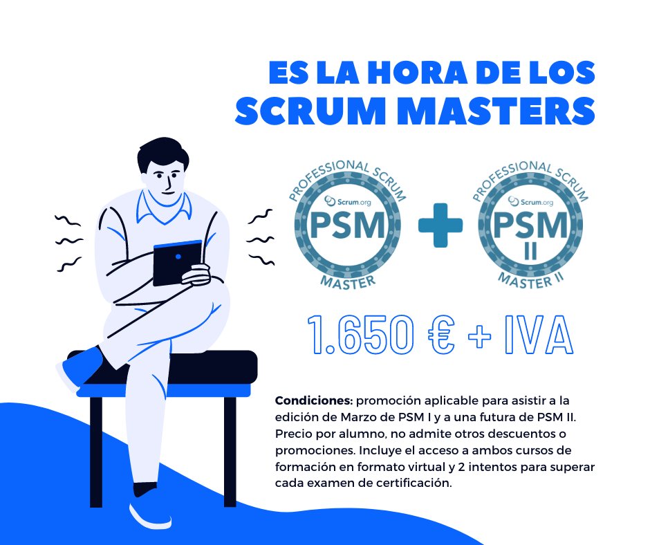 En Marzo queremos potenciar a los Scrum Masters. 

Infórmate de los detalles de nuestra promo.

#jerónimopalacios #agilismo #agilidad #losjeros #agile #scrum #liderazgo #leadership #pale #kanban #safe #leanchangemanagement #scrummaster #productowner  #ScaledAgile #guíascrum