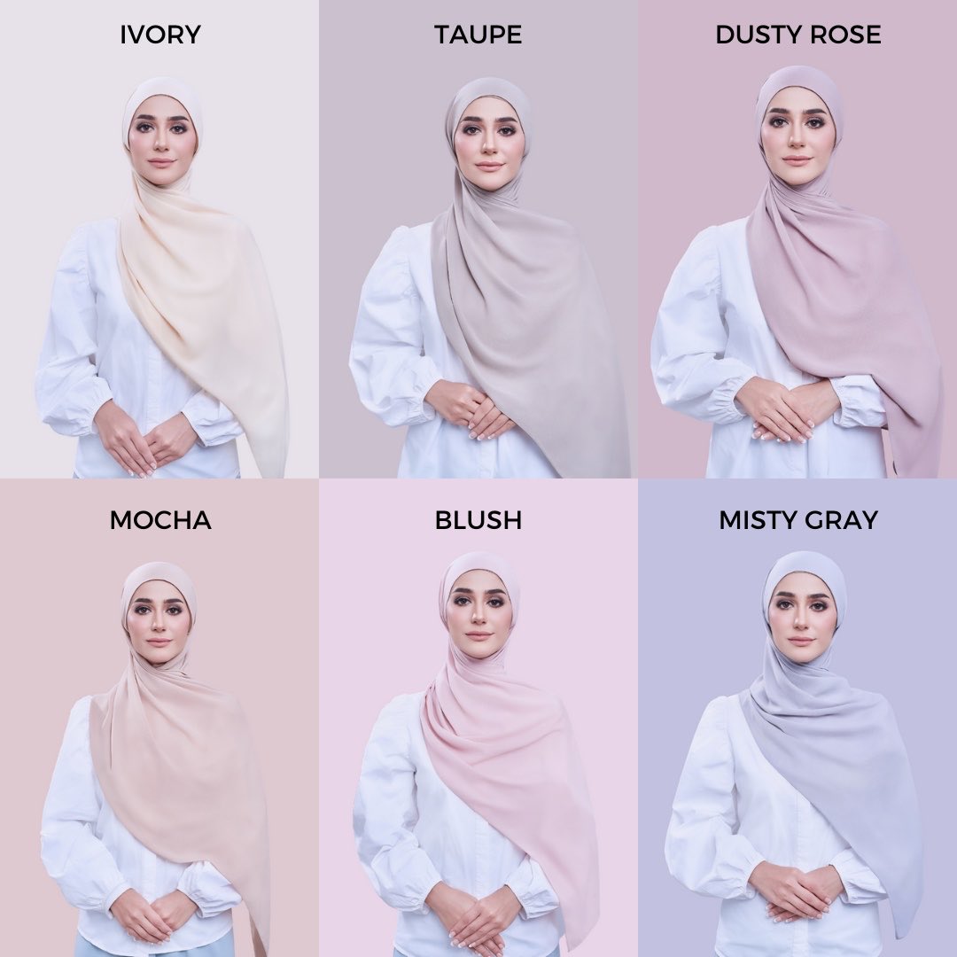 Hijabintee's tweet photo. PREMIUM CHIFFON Lightweight, Cooling and Drape Effortless

💎 Measurement : 1.80m x 0.70m 
💎 Material : Premium chiffon
💎 Finishing : Baby seam
💎 Opacity : 70%
💎 Price : RM 59.90 https://t.co/IH5CvhNWxj