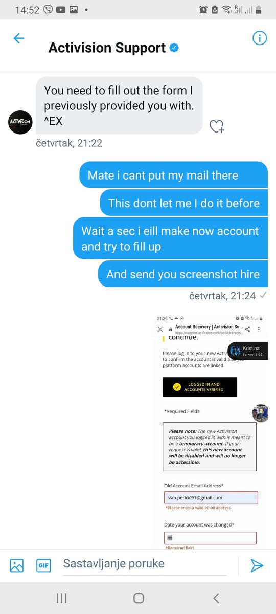 Ivan82575216's tweet photo. @ModernWarzone Yes but how mach to I wait to you help me out to i recover my account where i spent aloot money? https://t.co/STb8cbGQO5