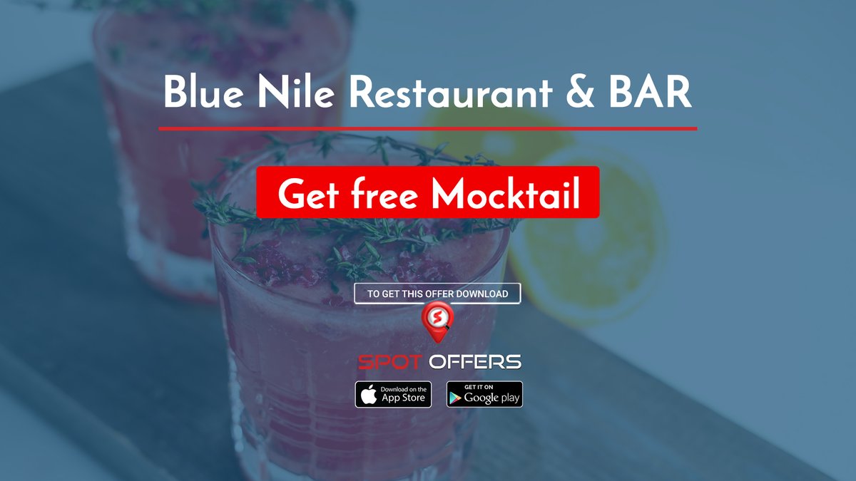 spotoffers's tweet photo. Life is a cocktail, have some mocktail. Get free Mocktail only at Blue Blue Nile Restaurant &amp; Bar.
Don't wait!
Get it only on Spot Offers app. 

HURRY!!!!
DOWNLOAD THE APP NOW!
https://t.co/6BYpbTBFni
Contact: +9183370 79497 https://t.co/5BqQNka3QW