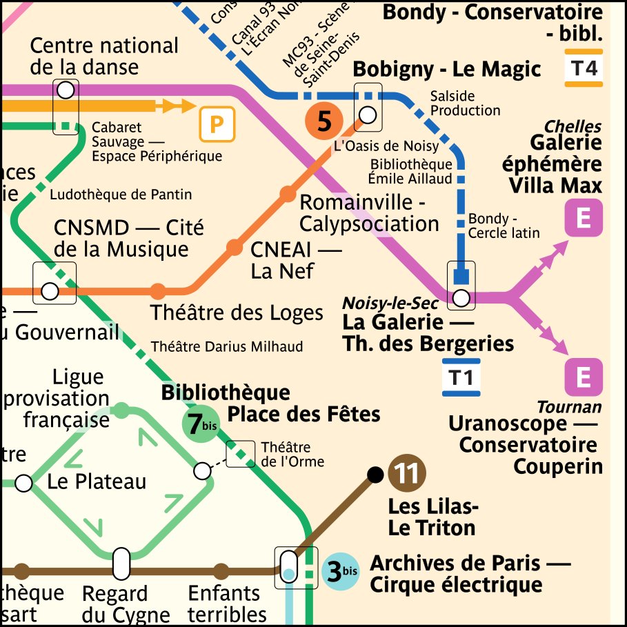 🚇 Ça ressemble au plan de la #RATP. Mais regardez de + près… Voici un plan culturel et artistique du métro de #Paris. J’ai remplacé +500 noms de stations par celui de lieux d’art et de culture. En soutien à un secteur tellement fragilisé par la crise #COVID19. La suite ⬇️⬇️⬇️