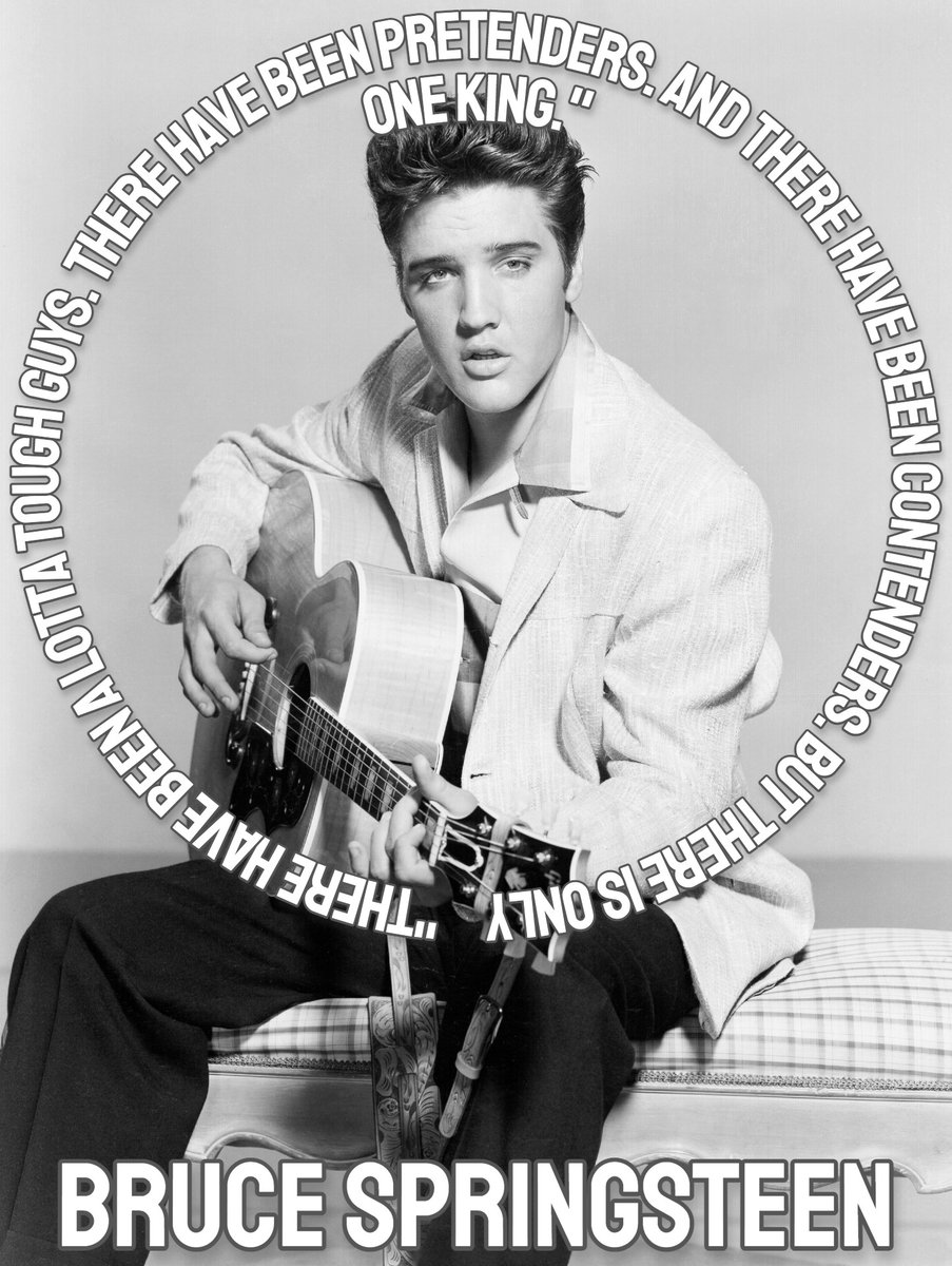 Elvis Presley
(born Elvis Aaron Presley, 8 January 1935 - 16 August 1977)
#ElvisPresley #TheKing #KingOfRockAndRoll #TheFifties #Rock #Music #Quotes #BruceSpringsteen #Film #Vegas #Classic #ThatsAllRight #MysteryTrain #HeartbreakHotel #Elvis #JailhouseRock  #ElvisIsBack