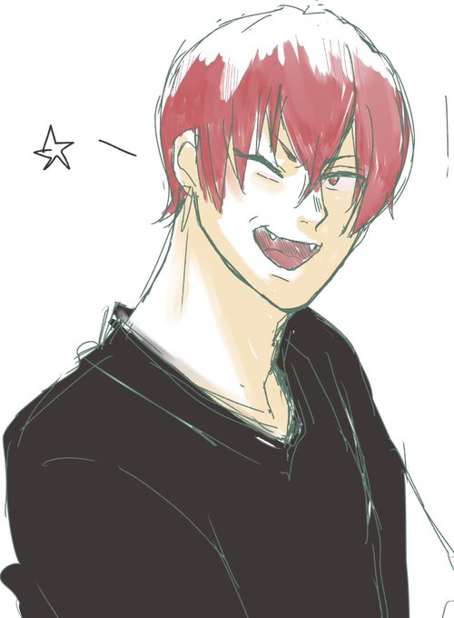 ウィンク下手丸トウマ 本人はかっこよく出来てるつもり 杏仁 のイラスト