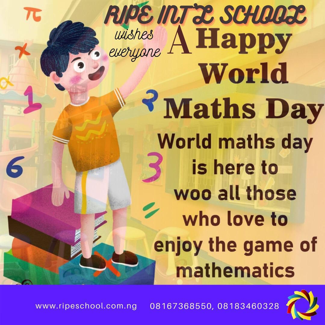 RipeSchool's tweet photo. WORLD MATHS DAY 2021.
MORE PICTURES COMING LATER
#ripeinternationalschool
#talentsofthetime
#schoolsinlagos
#schoolsinsurulere
#worldmathsday2021 https://t.co/LZptpkOjst