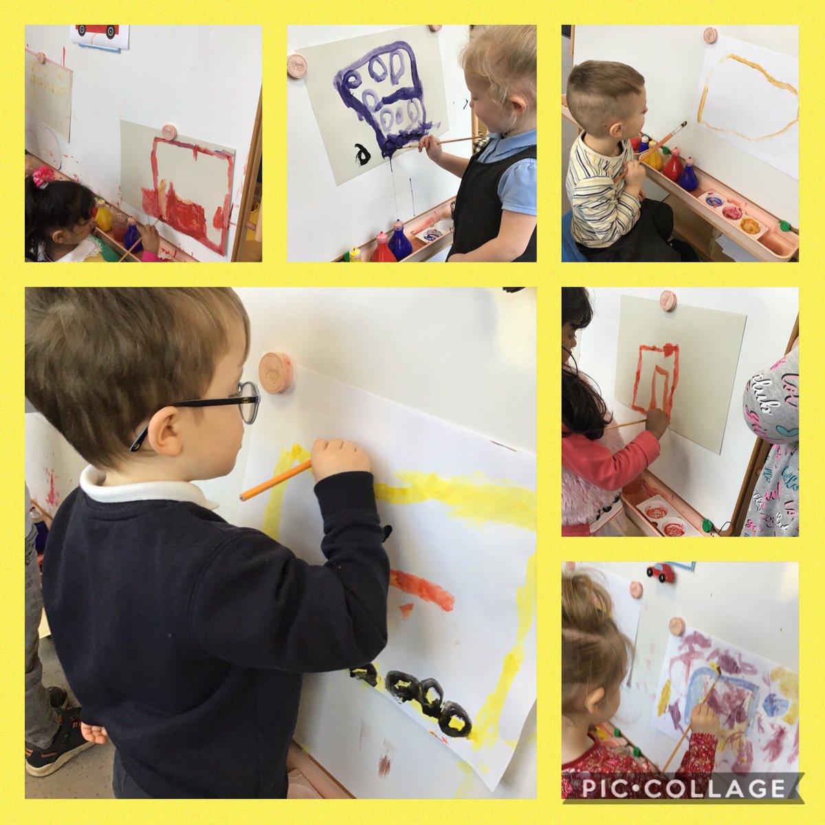 We have been painting buses and other transport items - what have you been painting and drawing? <a href="/FoxHillLearning/">Fox Hill Learning</a> <a href="/JillFHNursery/">Jill Fisher</a> <a href="/Hil_Wingfield/">Hilary Wingfield</a> <a href="/foxhillcreative/">Fox Hill Creative</a>