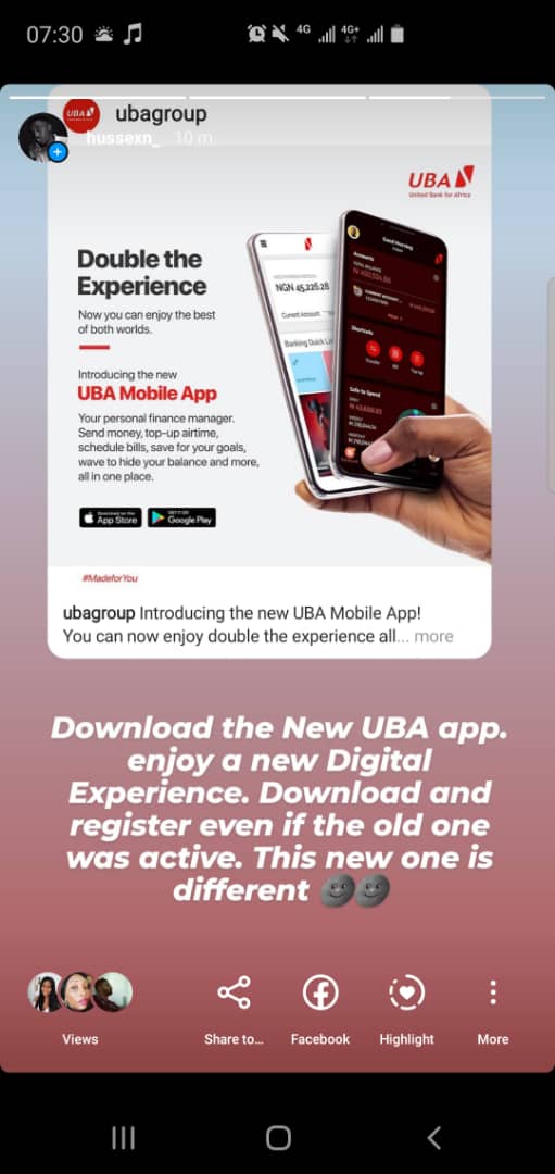 Emmydavis89's tweet photo. We asked, they listened. we wanted good banking experience  @UBAGroup decided to "Double The Experience". What more can one ask for than a mobile App that gives you control over your finance. its not like other mobile Apps. its an App #MadeForYou #AfricasGlobalBank #ubacares https://t.co/y3b2pUYoUK