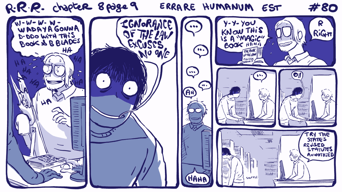 #rodneyRrodney chapter 8 page 9 ⚖️ strip 80 : errare humanum est. I guess that makes Rodney truly human, eh? 