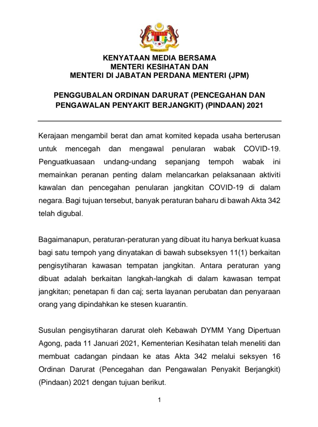 تويتر Kkmalaysia على تويتر Kkm Telah Memasukkan 10 Peruntukan Iaitu 5 Pindaan Akta 342 Dan 5 Peruntukan Baharu Dalam Ordinan Darurat Pencegahan Dan Pengawalan Penyakit Berjangkit Pindaan 2021 Langkah Ini Kerana