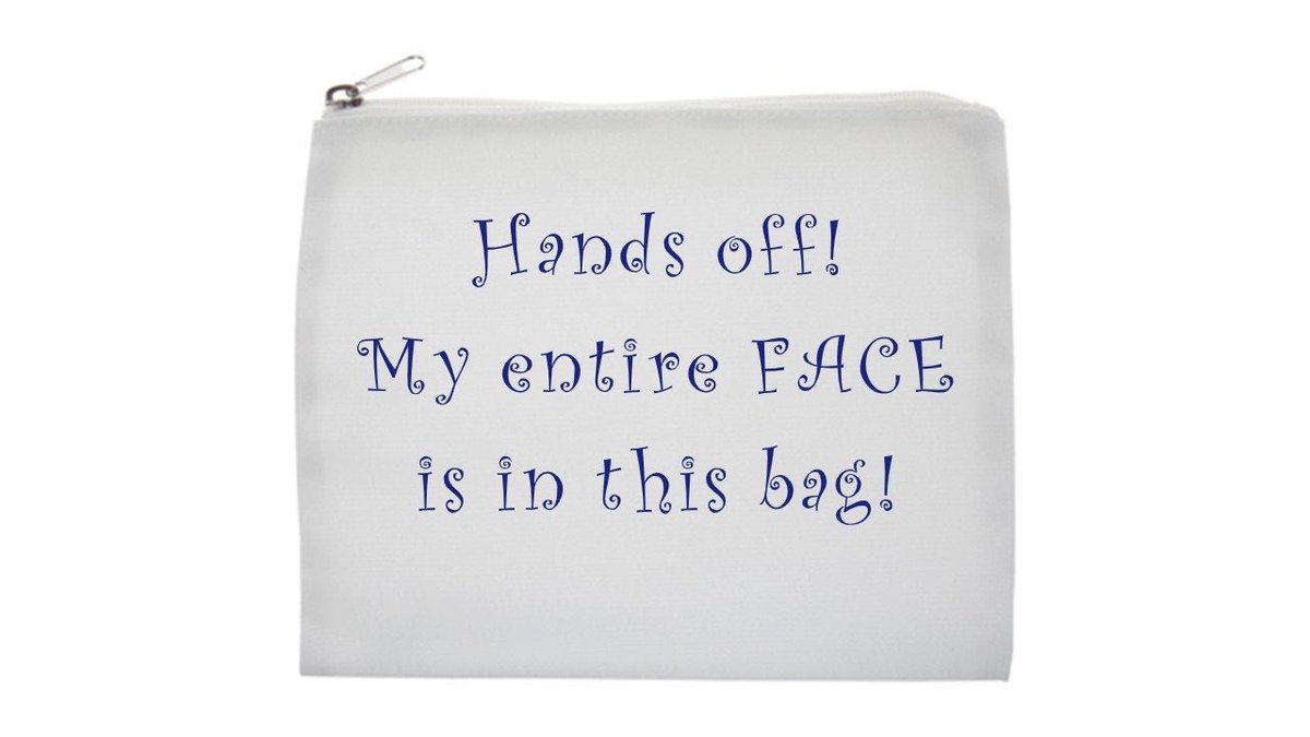 Excited to share this item from my #etsy shop: Hands off cosmetic bag, large makeup bag, travel bag, custom makeup bag, personalized makeup bag, custom cosmetic bag, ladies makeup bag etsy.me/3uPtoNe