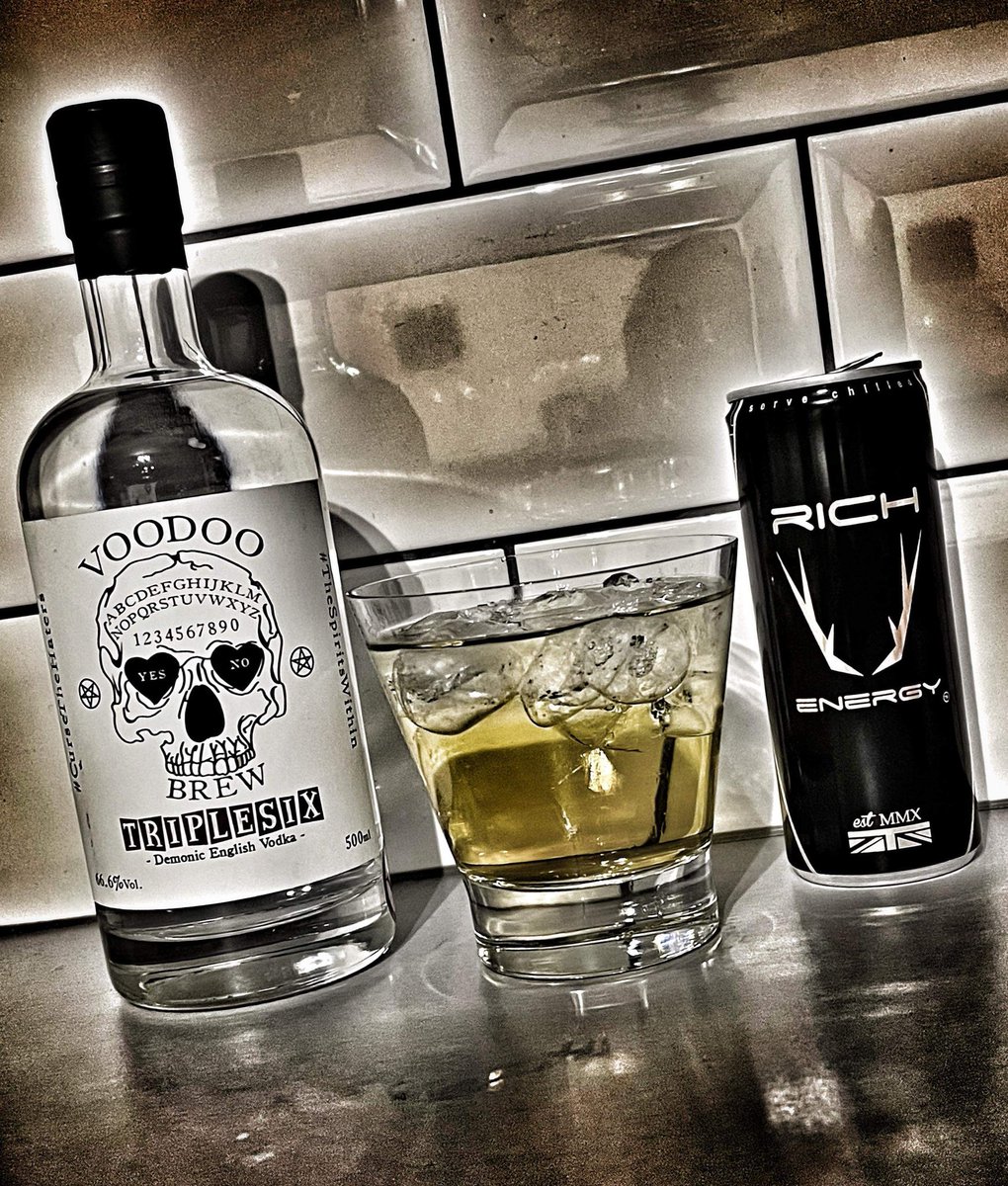 Made with mountain spring water and premium ingredients, Rich Energy is also a superb mixer.
Here with @VoodooBrewUK Vodka 
#RichEnergy #Mixer