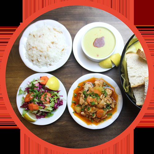 Salgın tedbirleri kapsamında açılan restoranımızın bugünkü öğle menüsü: 1. Nohut Yahni, 2. Bezelyeli Pirinç Pilavı, 3. Tarhana Çorbası ve 4. Mevsim Salata.. Menü ücreti 15 TL olup halkımıza açıktır.