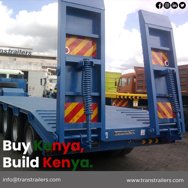 The low-loader trailer of choice. 
Built to Last.
#buykenyabuildkenya
#transtrailers
#lowloadertrailer
#BuiltToLast