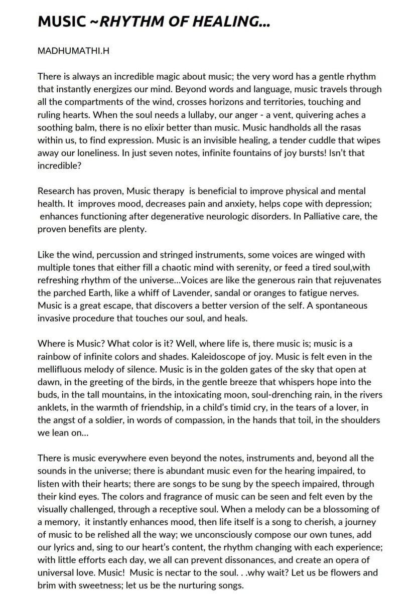 Madhumathi_Inks's tweet photo. #Music #ScienceShore #Voices #Divine #RhythmOfHealing #Madhumathi #Poetry #Art
Elated to share, my write up on Music - one of the therapeutic, most-loved divine artforms, is published in Science Shore, an online quarterly magazine for Science, and arts.
https://t.co/aCh8crz4B6 https://t.co/ydwgyHmMLh